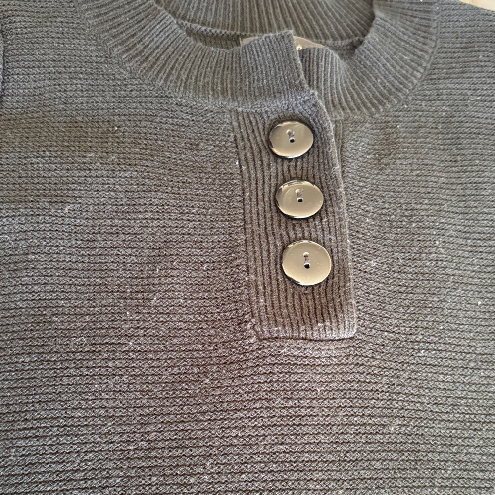 Mossimo Supply Co. Women’s Black Button-Front Knit Sweater Dress. Size Small - Picture 12 of 12